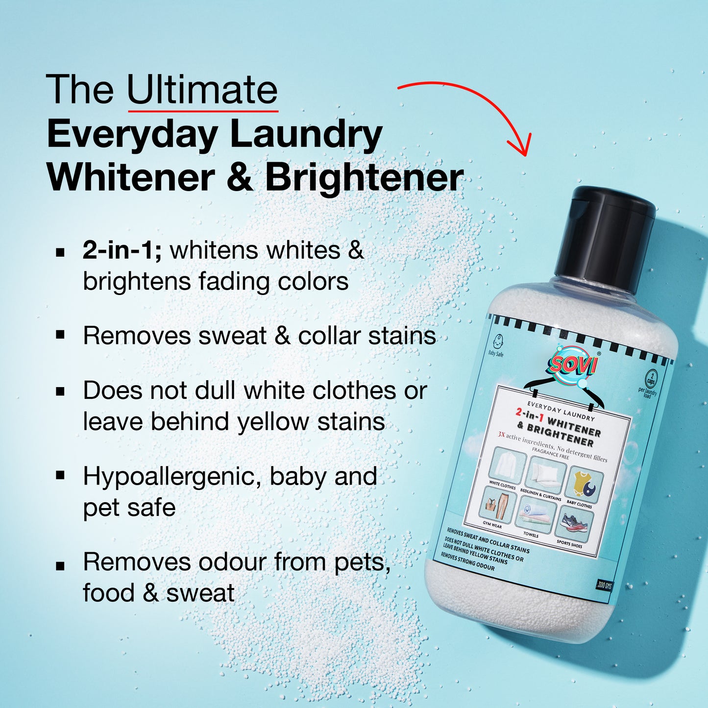 SOVI® Everyday Laundry Brightener & Whitener, 300g