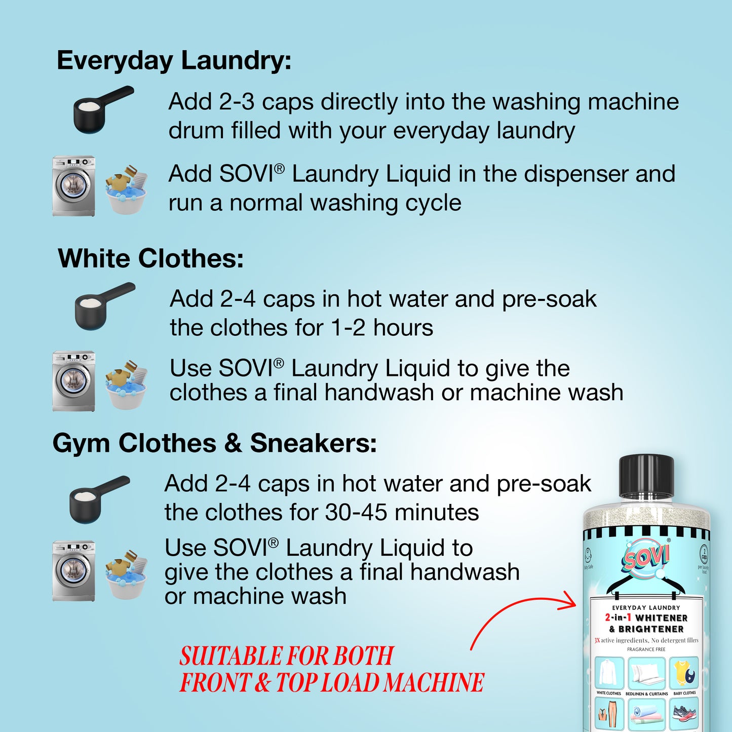 SOVI® Everyday Laundry Brightener & Whitener, 500g