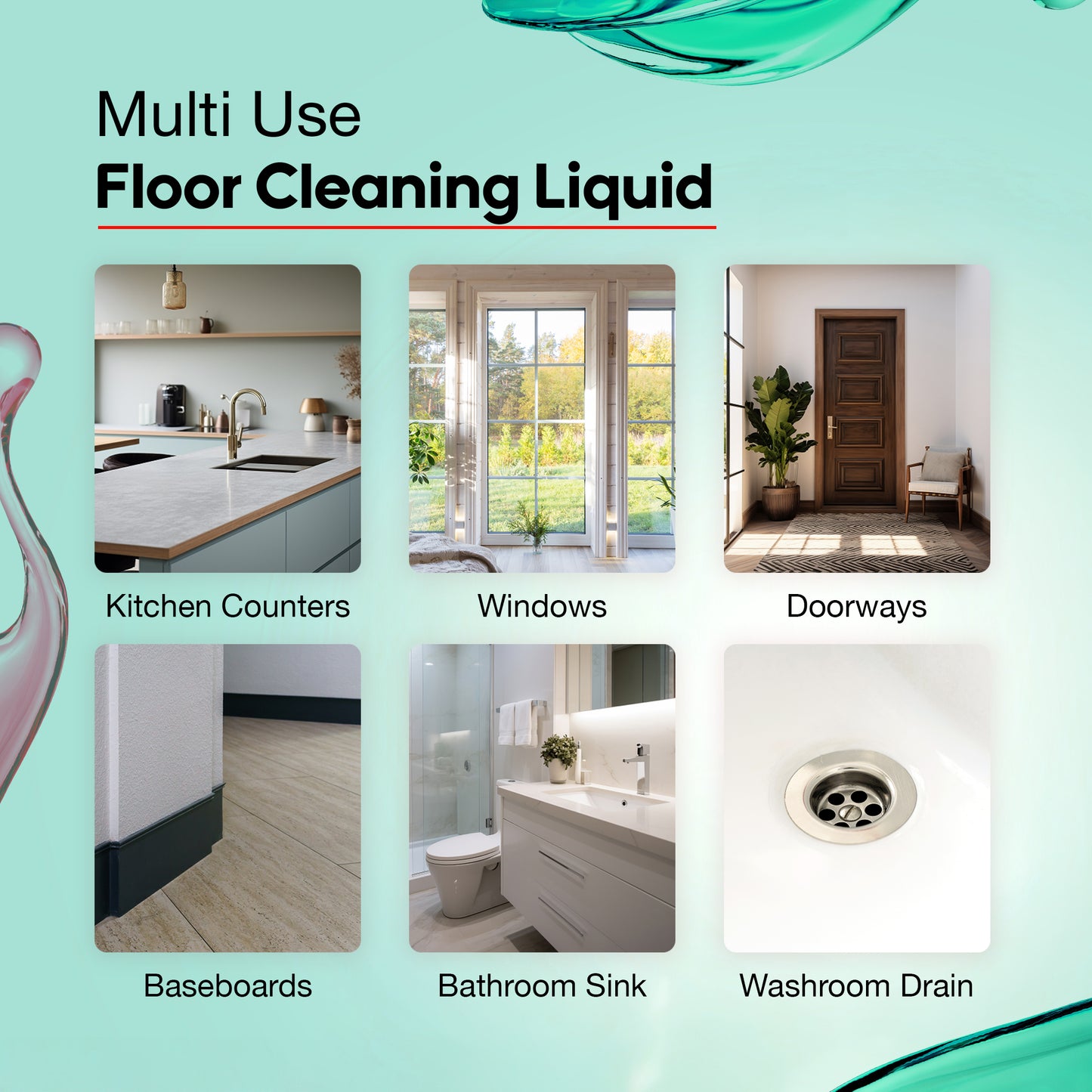 SOVI® Floor Cleaner, Citrus, Lilly & Aqua, 950 ml