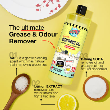 SOVI® Dishwash Liquid, Lemon Juicy, 500 ml