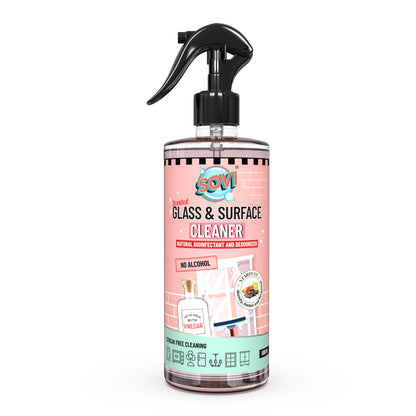 SOVI® Glass Cleaner, Bergamot & Oudh Fragrance, 500 ml